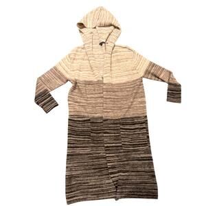 JAMES PERSE LOS ANGELES Ombre Stripe Hooded Long Cardigan Sweater Size 1 (Small)